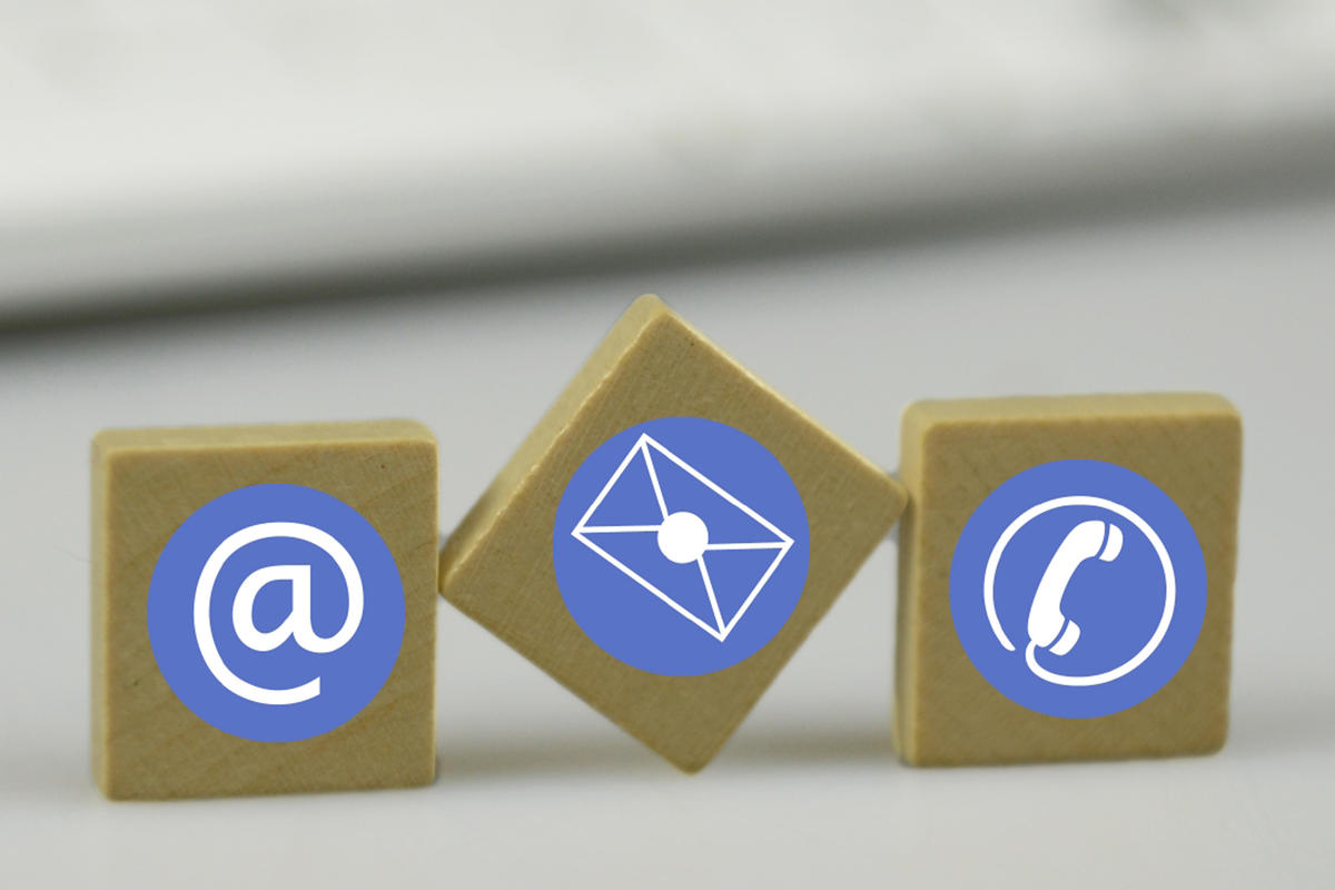 Symbole zur Kontaktaufnahme