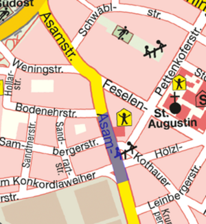Bild vergr&ouml;&szlig;ern: Lageplan Asamstra&szlig;e