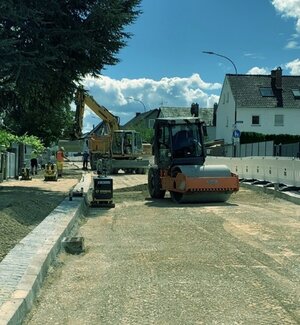 Bild vergr&ouml;&szlig;ern: Bauarbeiten am Unterhaunst&auml;tter Weg