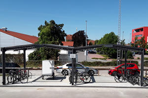 Bild vergr&ouml;&szlig;ern: Fahrradabstellanlage am Kulturzentrum neun