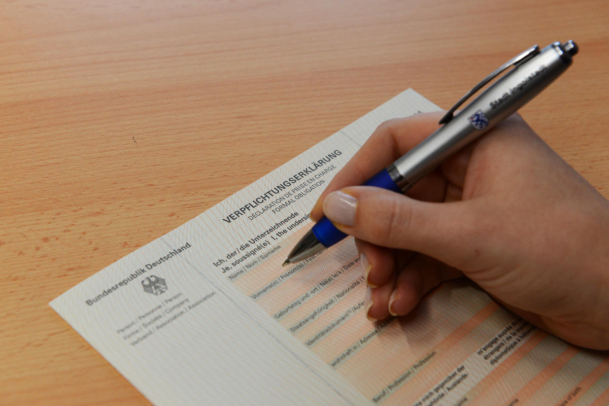 Verpflichtungserkl&auml;rung