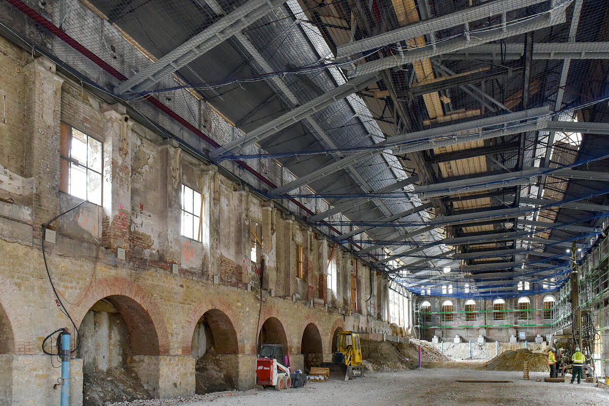 Bauarbeiten am Museum f&uuml;r Konkrete Kunst und Design