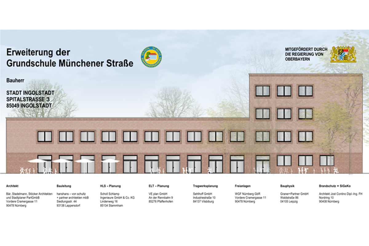 Erweiterung der Grundschule an der M&uuml;nchener Stra&szlig;e
