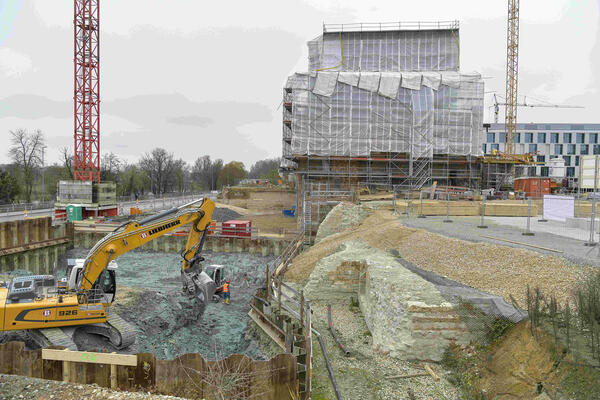 Aushub f&uuml;r den Hochpunkt