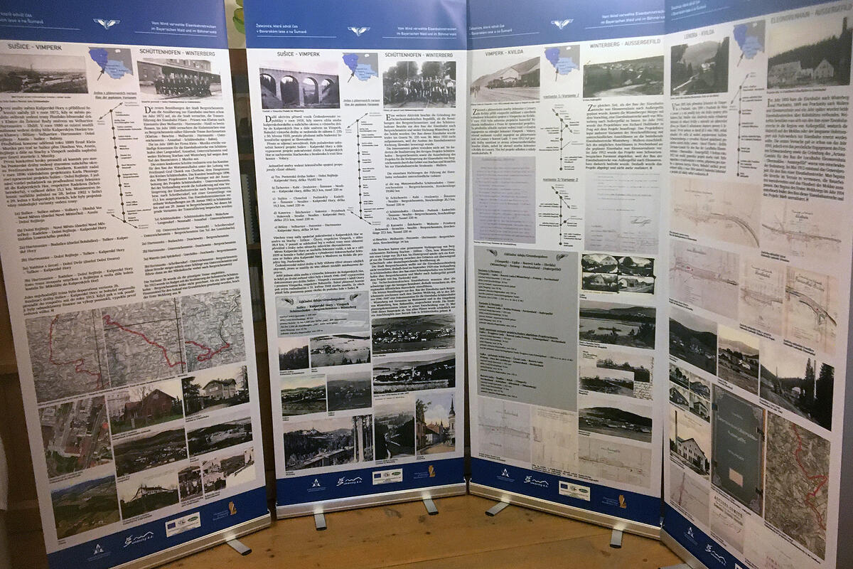 Die aktuelle Sonderausstellung "Vom Winde verwehte Eisenbahnstrecken im Bayerischen Wald und im B&ouml;hmerwald"