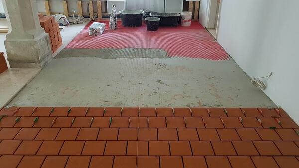 Verlegung Ziegelboden