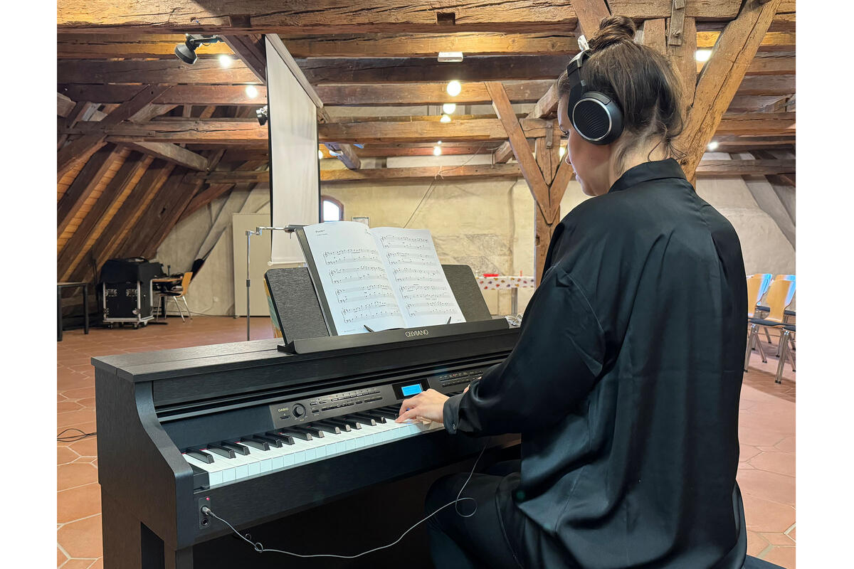 E-Piano in der Stadtb&uuml;cherei