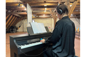 E-Piano in der Stadtb&uuml;cherei