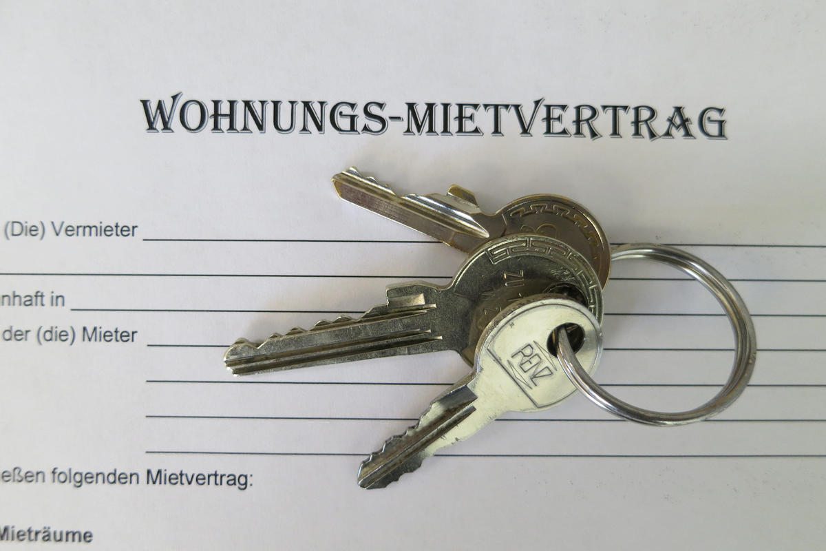 Mietvertrag mit Schl&uuml;ssel